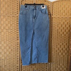 High Slit Maxi Skirt new sincerely Jules denim size 11